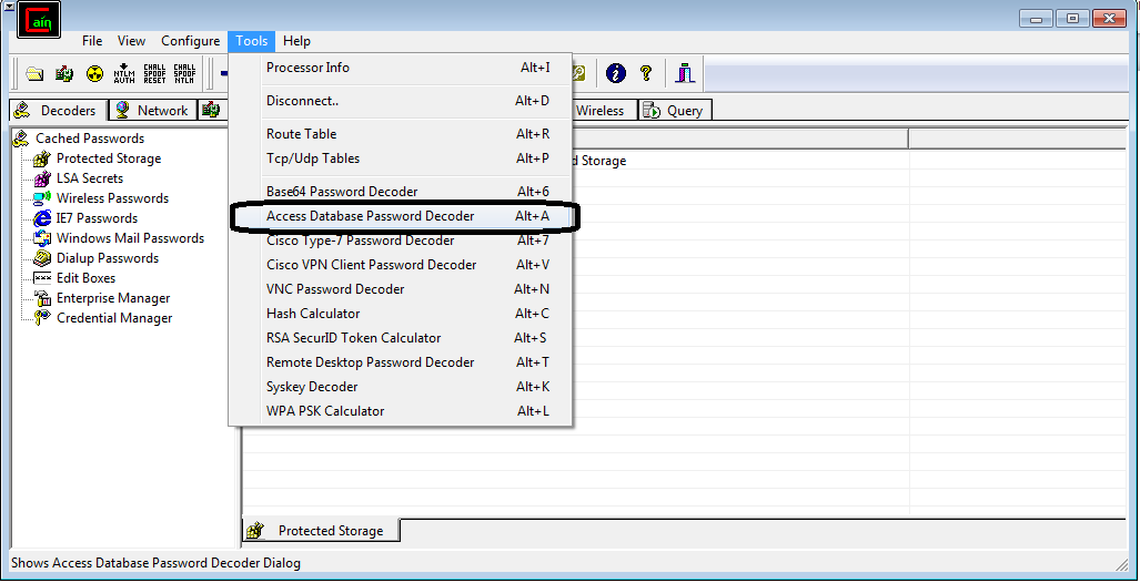 crack password access 2007 database accde